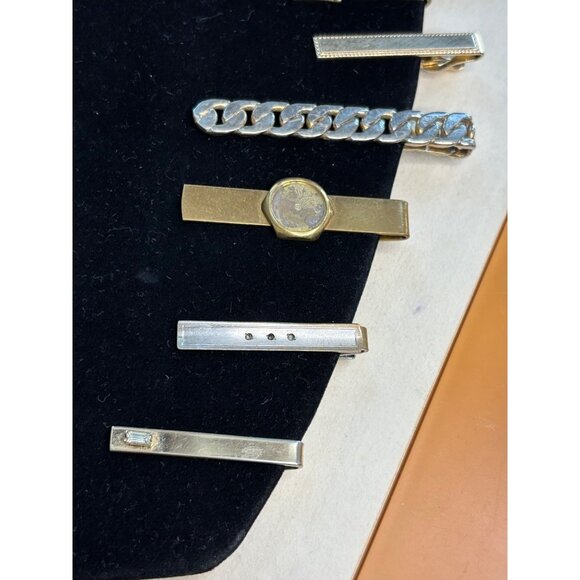 Vintage Mens Tie Clips & Chain Assortment - Picture 13 of 16